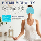 Migraine Relief Cap – Hot & Cold Therapy Headache Cap for Migraine, Sinus & Tension Relief
