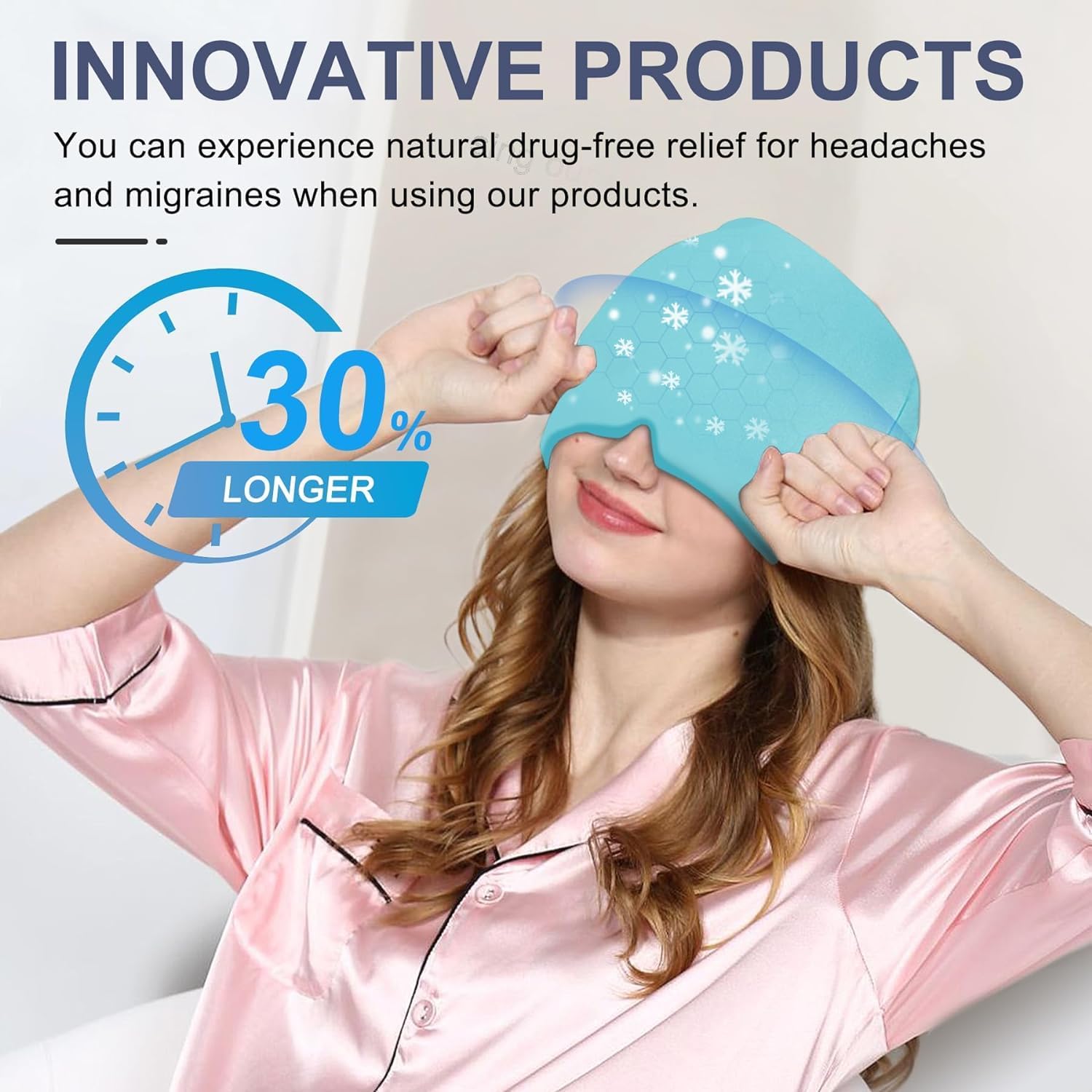 Migraine Relief Cap – Hot & Cold Therapy Headache Cap for Migraine, Sinus & Tension Relief