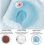 U Shape Soft Fabric New Born Baby Head Shaping Pillow with Mustard Seeds / Baby Rai Pillow for 0-12 Months – Pink (ReliefKart)