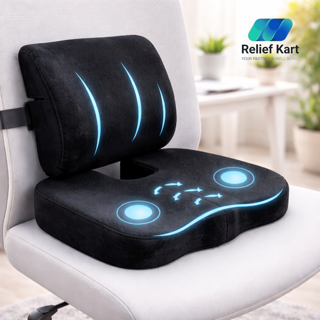 ReliefKart Coccyx Seat Cushion & Lumbar Support