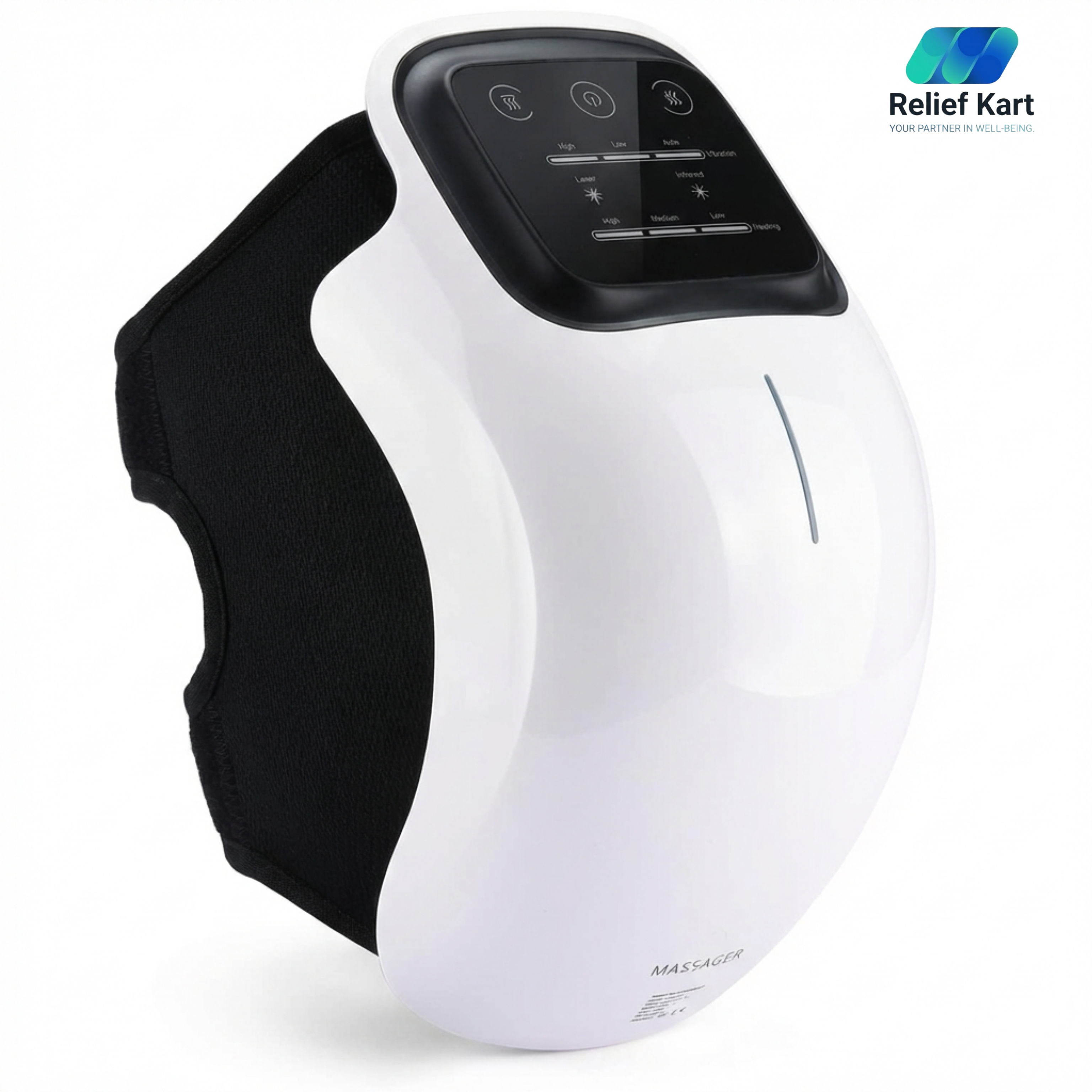 Cordless Rechargeable Knee Massager – Smart Joint Pain Relief with Physiotherapy Heat & Vibration