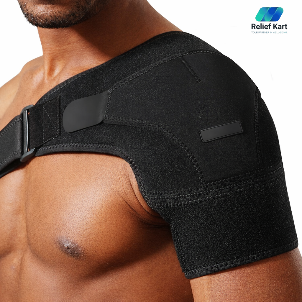 Shoulder Support Brace for Men & Women – Pain Relief & Support for Rotator Cuff, AC Joint & Dislocated Shoulder – Adjustable Shoulder Support Strap | Neoprene Foam | Universal Fit Both Left & Right Side