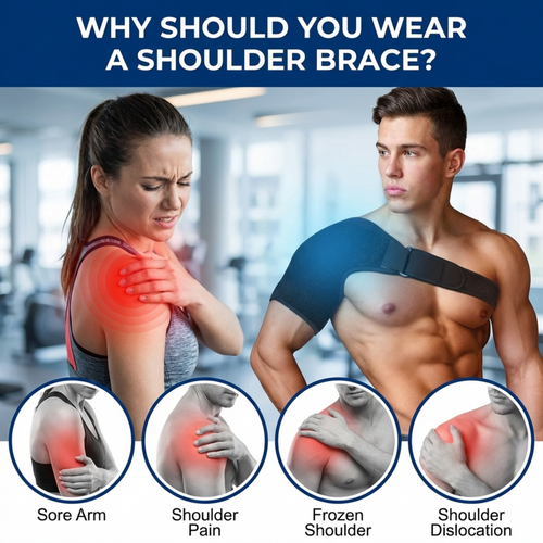 Shoulder Support Brace for Men & Women – Pain Relief & Support for Rotator Cuff, AC Joint & Dislocated Shoulder – Adjustable Shoulder Support Strap | Neoprene Foam | Universal Fit Both Left & Right Side