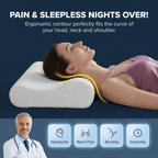 Memory Foam Solid Orthopaedic Pillow White