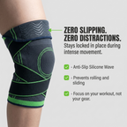 Nylon Pro Knee Cap – Compression & Adjustable Straps for Custom Fit, Injury Prevention, Recovery, Pain Relief.