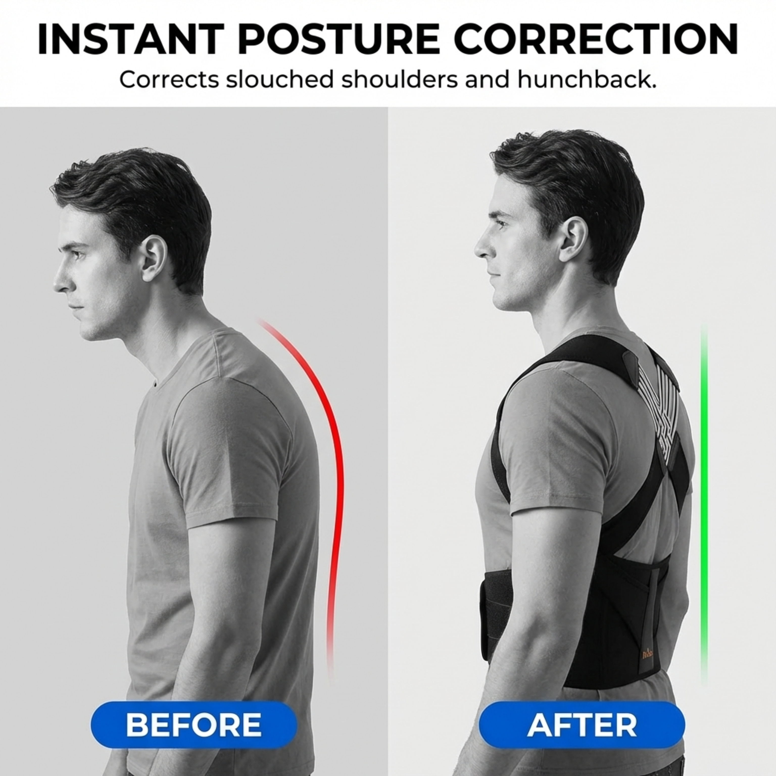 Adjustable Back Posture Corrector/ Slouching Relieve Pain Belt Women Men