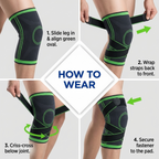 Nylon Pro Knee Cap – Compression & Adjustable Straps for Custom Fit, Injury Prevention, Recovery, Pain Relief.