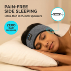 Sleep Bluetooth Headband Wireless Music Sport Headband with Built-in Sleep Music Eye Mask – Sisal Gray