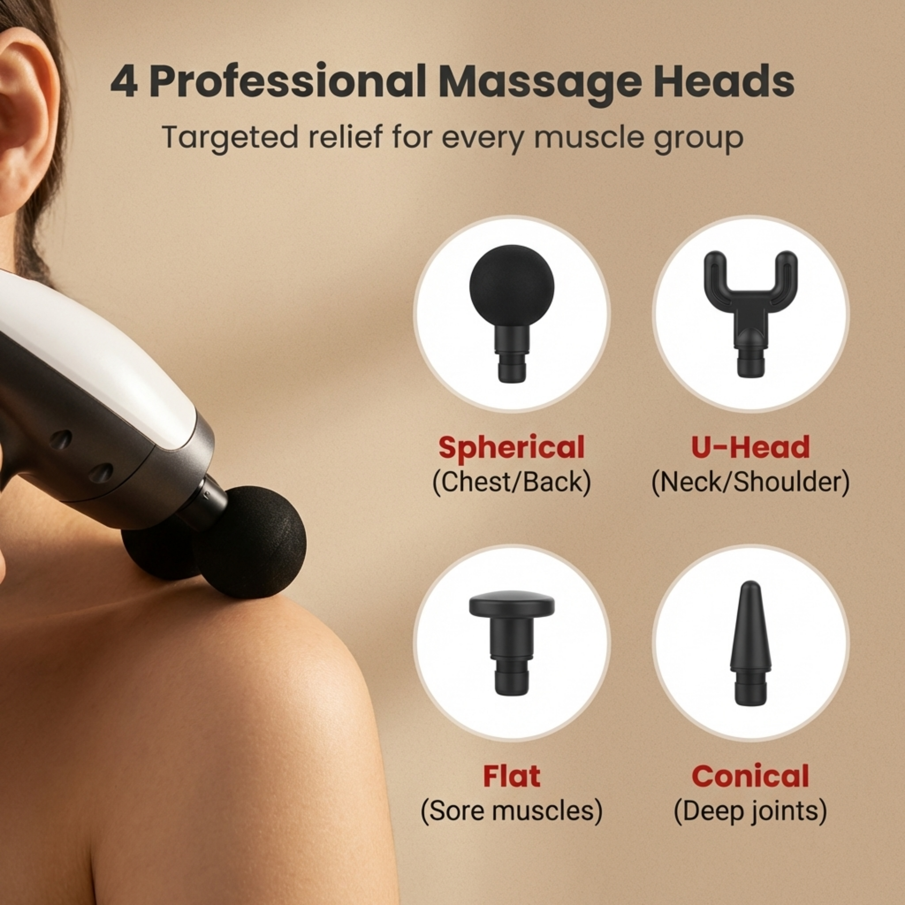 Double Head Massage Machine for Body Pain – Massage Gun for Deep Tissue