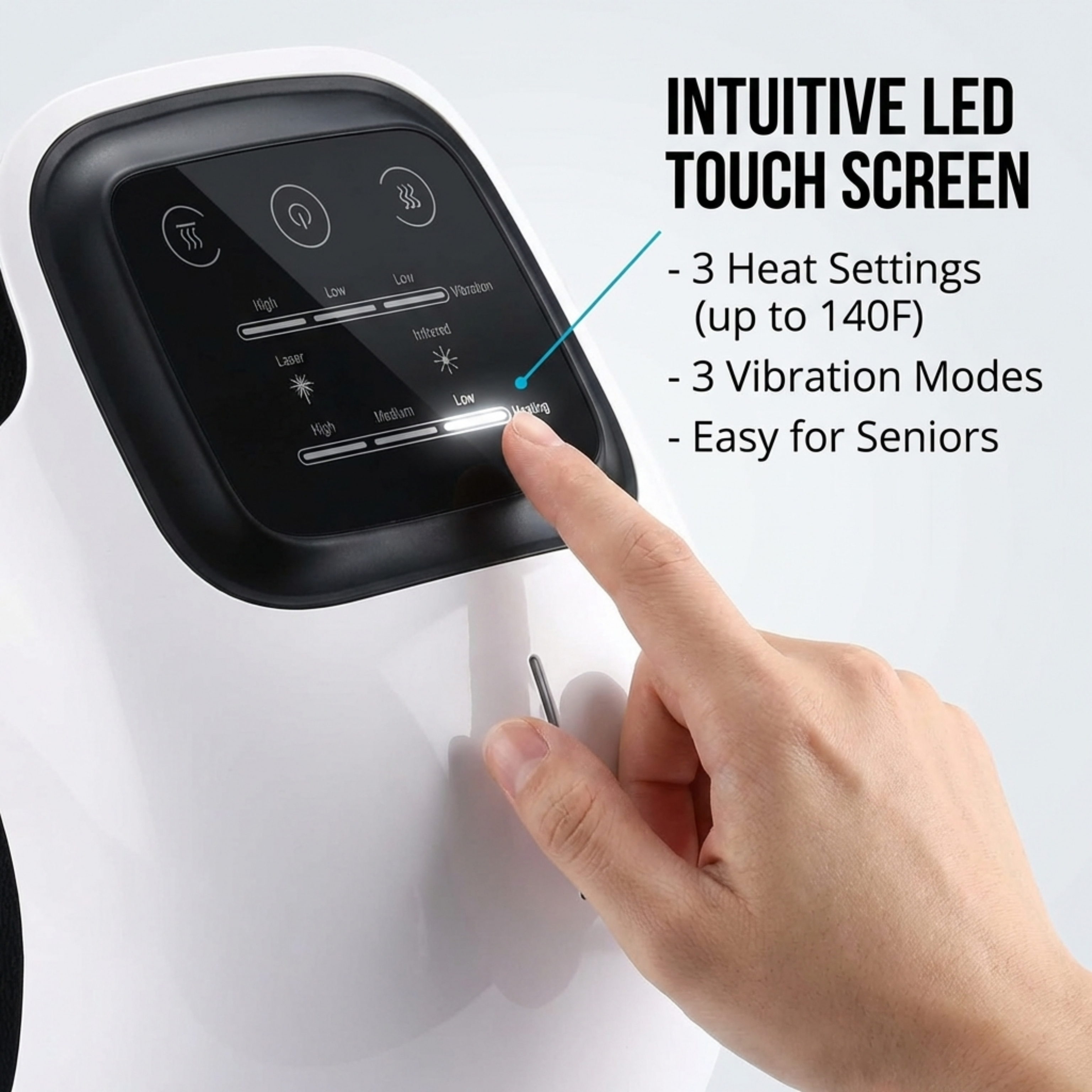 Cordless Rechargeable Knee Massager – Smart Joint Pain Relief with Physiotherapy Heat & Vibration