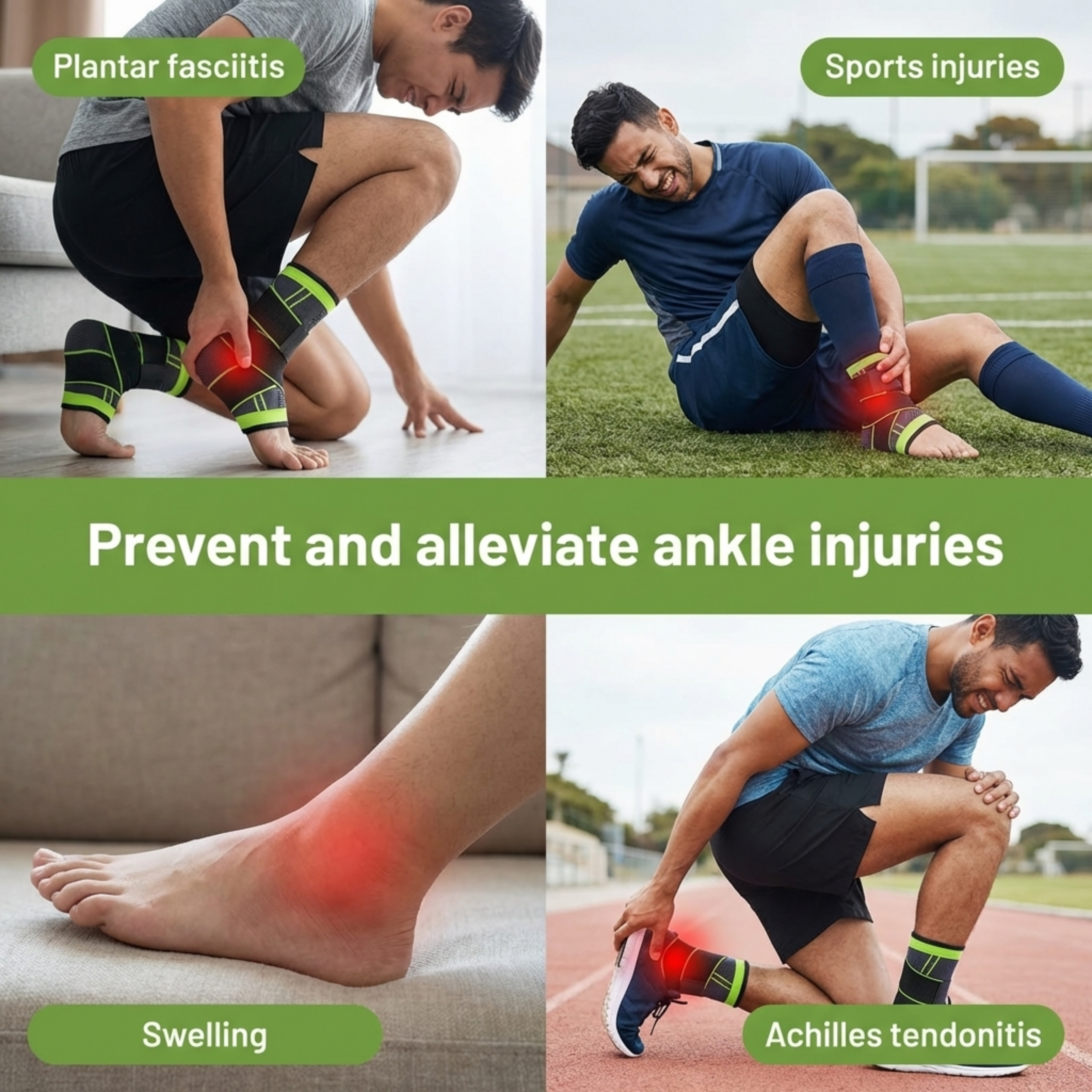 Neoprene Ankle Braces, Adjustable Compression Ankle Support for Men & Women