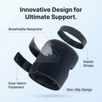 ReliefKart Thigh Wrap – Thigh Support – Compression Sleeve for Quadriceps, Black, Large (ReliefKart)