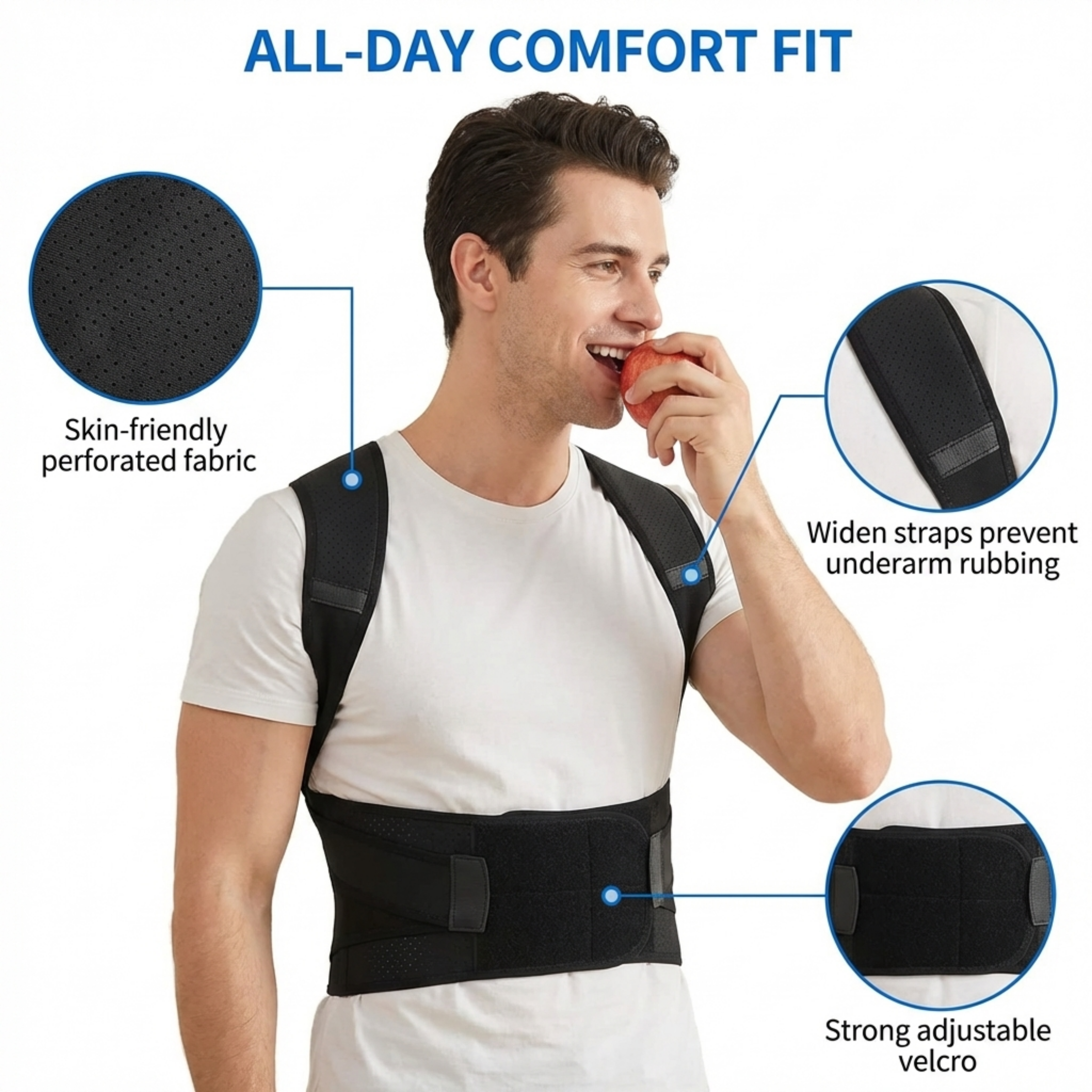 Adjustable Back Posture Corrector/ Slouching Relieve Pain Belt Women Men