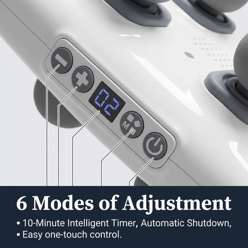 4-in-1 Handheld Massager for Pain Relief – 4 Interchangeable Heads with Remote Control