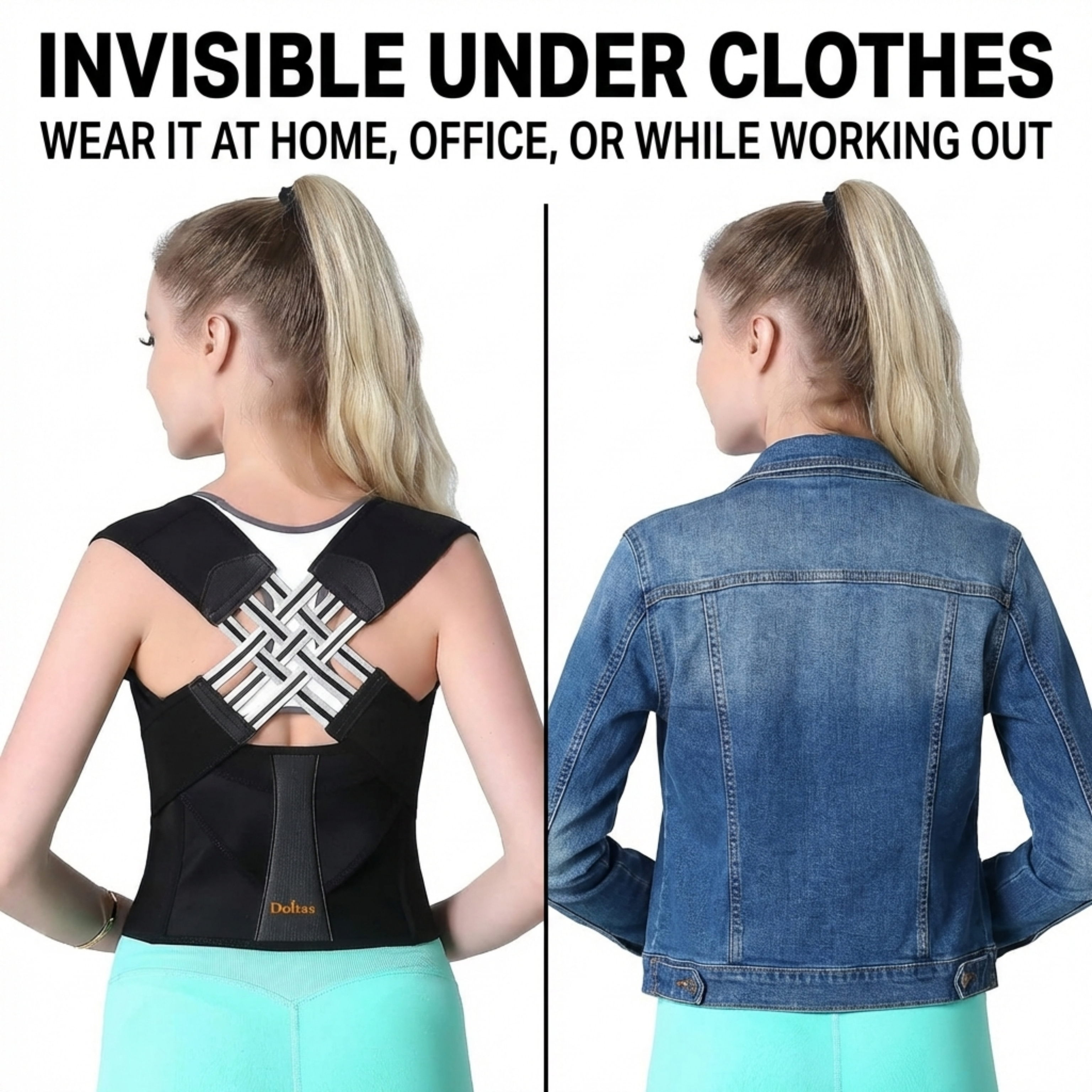 Adjustable Back Posture Corrector/ Slouching Relieve Pain Belt Women Men