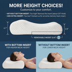 Memory Foam Solid Orthopaedic Pillow White