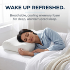 Memory Foam Solid Orthopaedic Pillow White