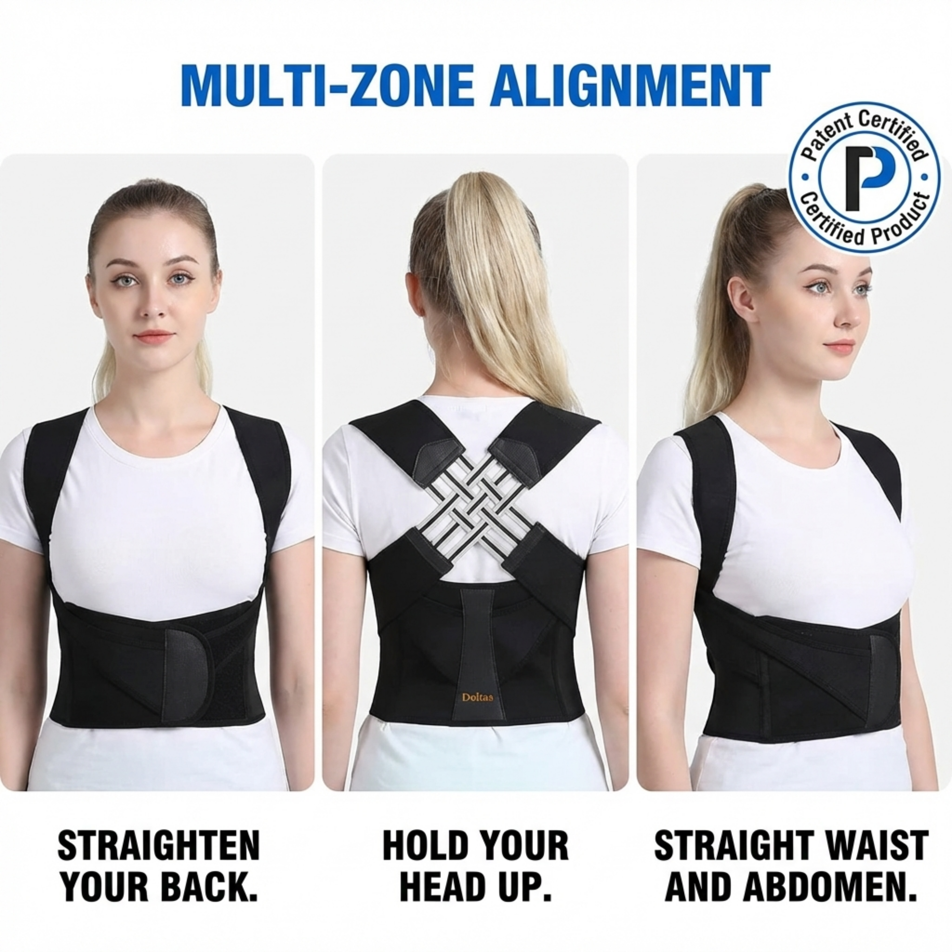 Adjustable Back Posture Corrector/ Slouching Relieve Pain Belt Women Men