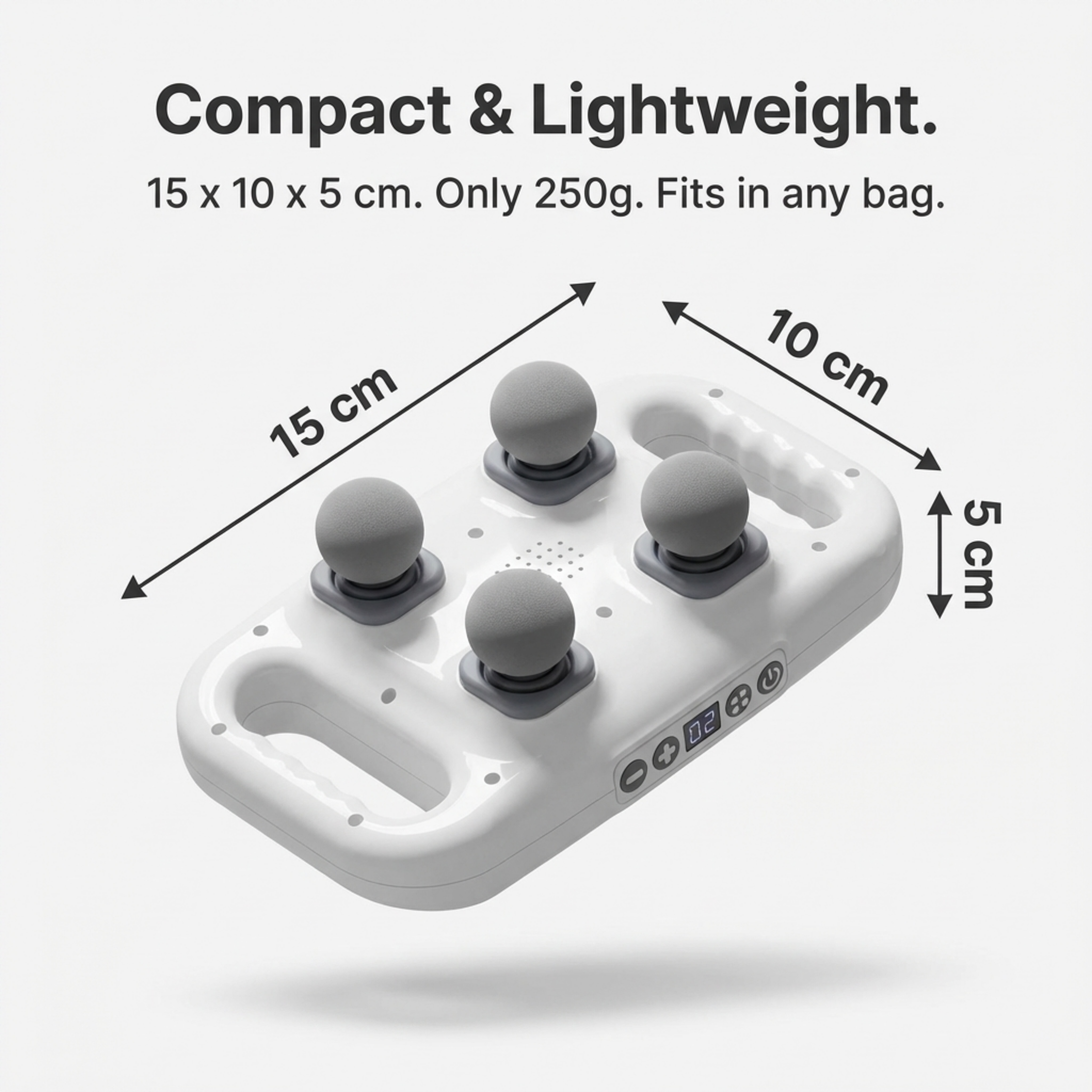 4-in-1 Handheld Massager for Pain Relief – 4 Interchangeable Heads with Remote Control