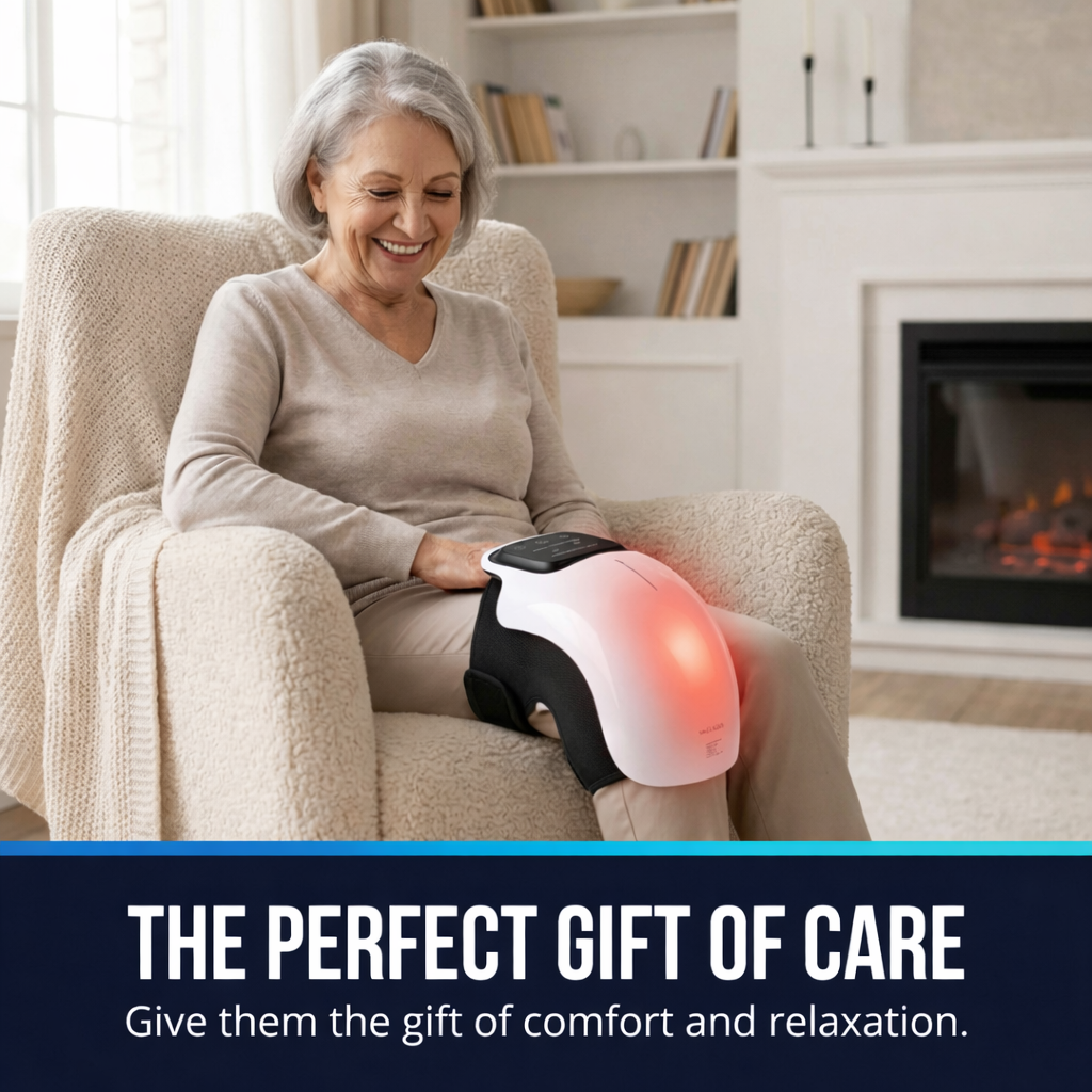 Cordless Rechargeable Knee Massager – Smart Joint Pain Relief with Physiotherapy Heat & Vibration