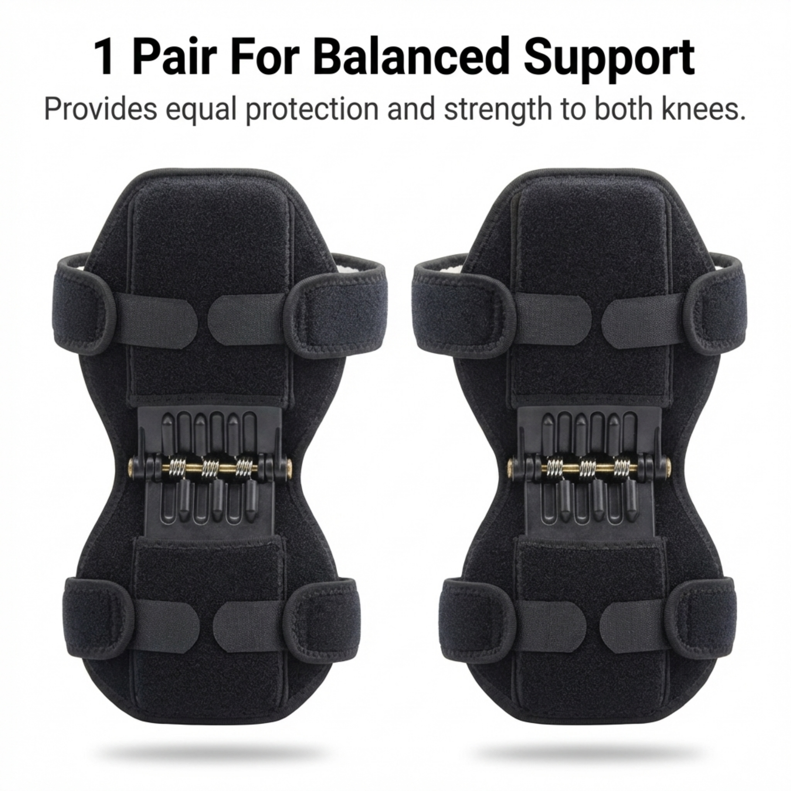 Power Lift Joint Support Knee Rebound Spring Force Running Leg Band (1 Pair)