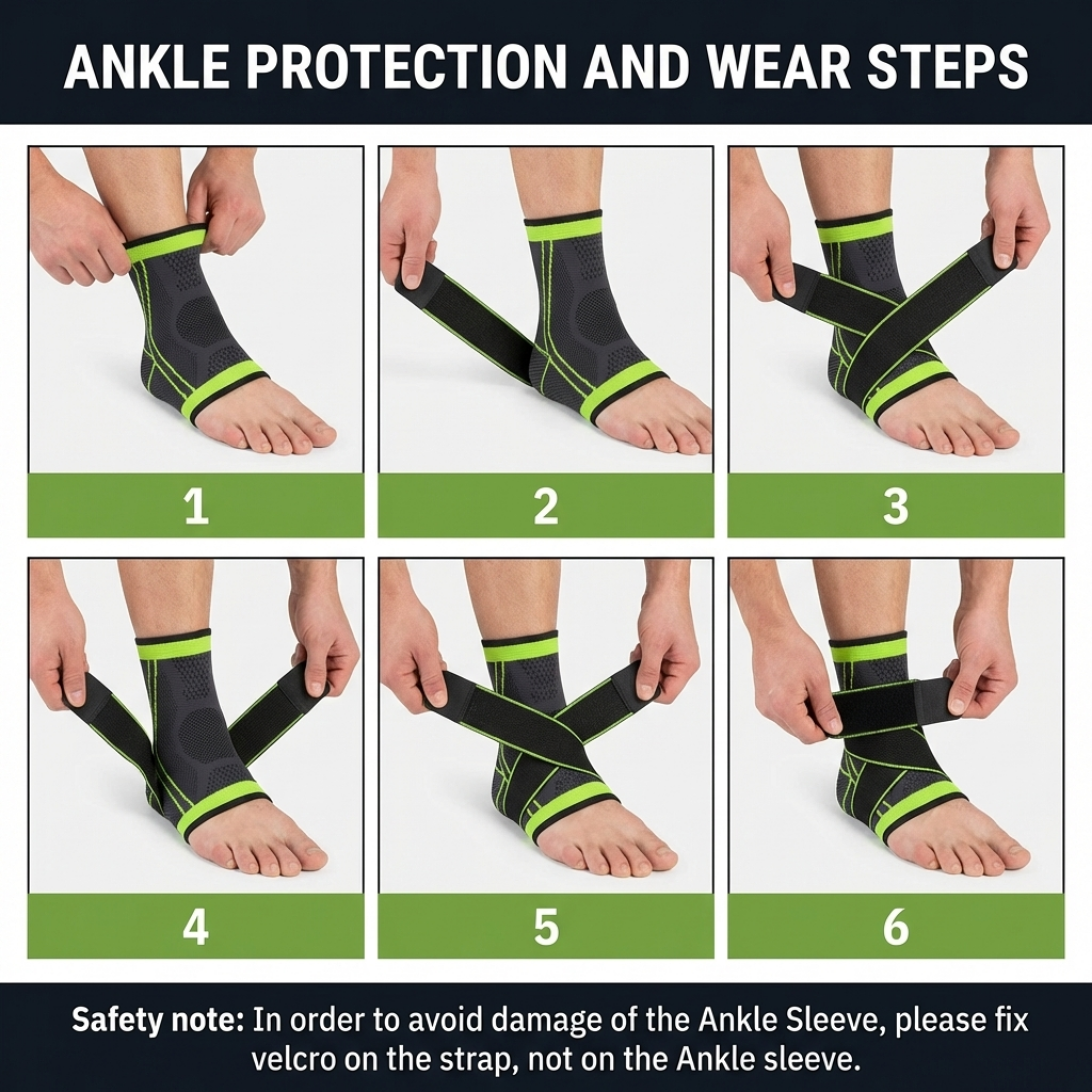 Neoprene Ankle Braces, Adjustable Compression Ankle Support for Men & Women