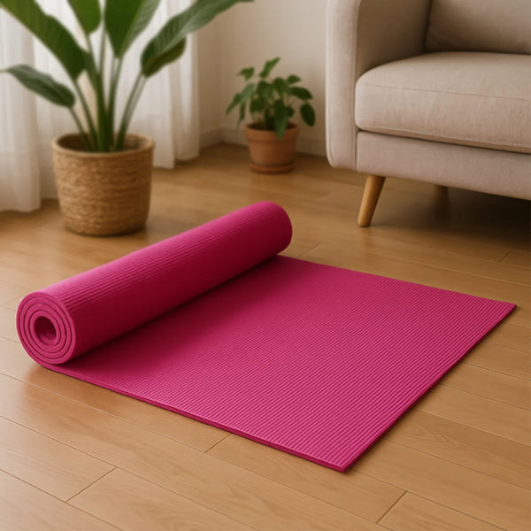 Yoga Mat For Women & Men – Anti Slip, EVA Material, Exercise Mat For Home Gym | Yoga Mat For Gym Workout and Yoga Exercise (4MM, Black, Pink, Blue)
